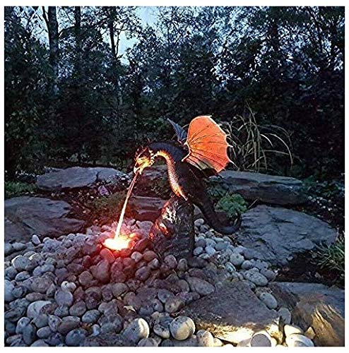 Dragon Waterscape Sculpture for Patios, Pond, Garden - Multcolor