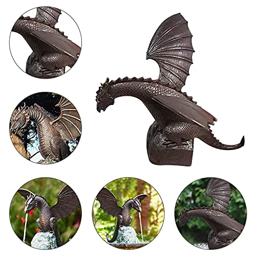 Dragon Waterscape Sculpture for Patios, Pond, Garden - Multcolor