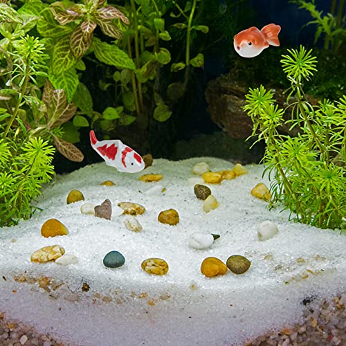 Japanese Floating Fish Pond Decor: 3Pcs Ceramic Sculpture