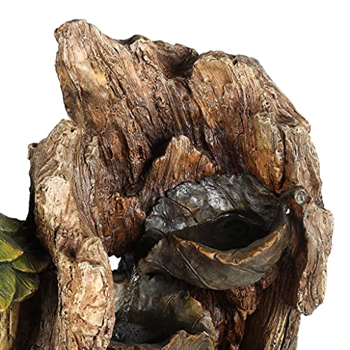 5 Tier Resin Tree Outdoor Fountain with Bird House