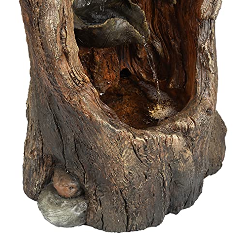 5 Tier Resin Tree Outdoor Fountain with Bird House