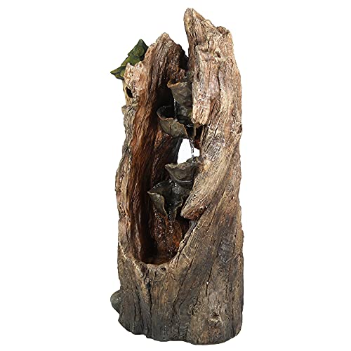5 Tier Resin Tree Outdoor Fountain with Bird House