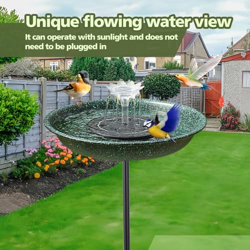 Metal Hummingbird Bird Bath & Feeder for Backyard
