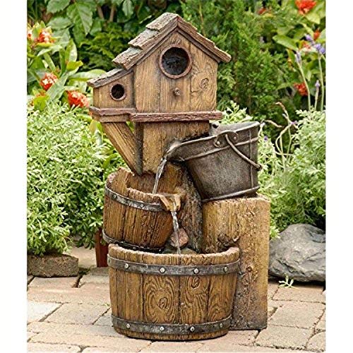 Jeco Outdoor Bird House Water Fountain