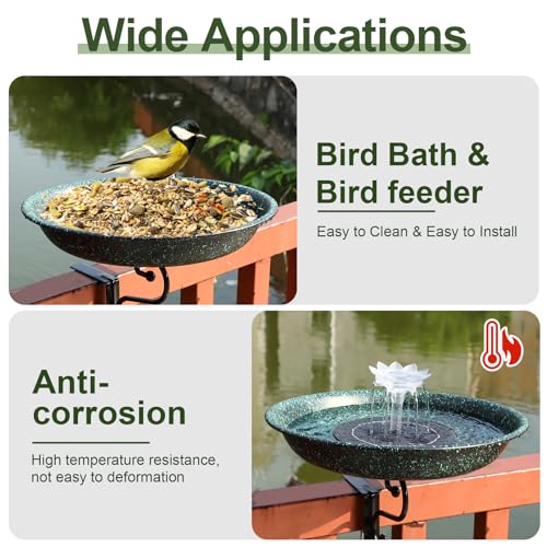 Copper Green Solar Bird Bath Feeder Combo Set