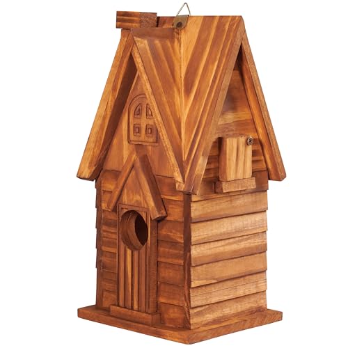 MIXUMON Hanging Birdhouse for Garden, Bluebird Finch Cardinals