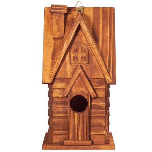 MIXUMON Hanging Birdhouse for Garden, Bluebird Finch Cardinals
