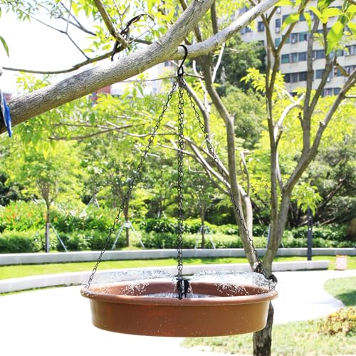 AISITIN Hanging Bird Bath with Solar Fountain Pump