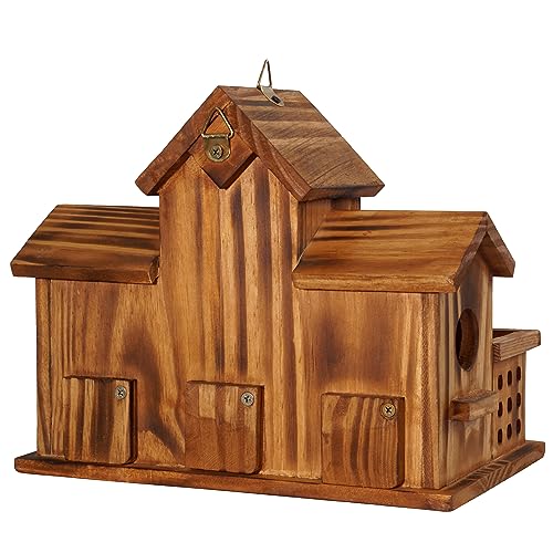 Bluebird Finch Cardinals Hanging Birdhouse for Garden Outdoor