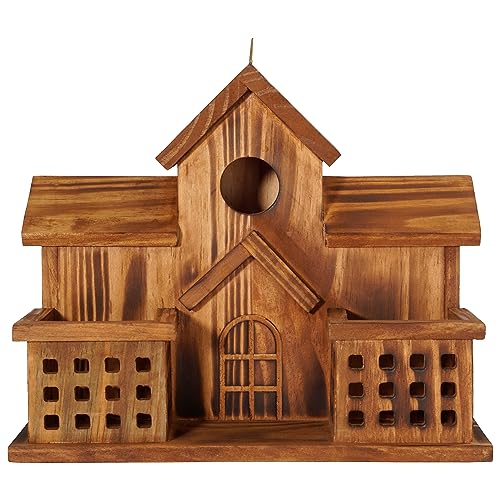 Bluebird Finch Cardinals Hanging Birdhouse for Garden Outdoor