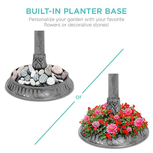 Solar Bird Bath Fountain with Feeder and Planter