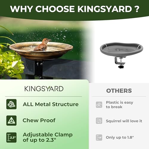 Antique Copper Bird Bath for Balcony Railing Decoration