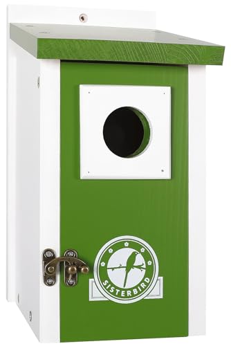 SISTERBIRD Cedar Bird House Outdoor in Lime Green