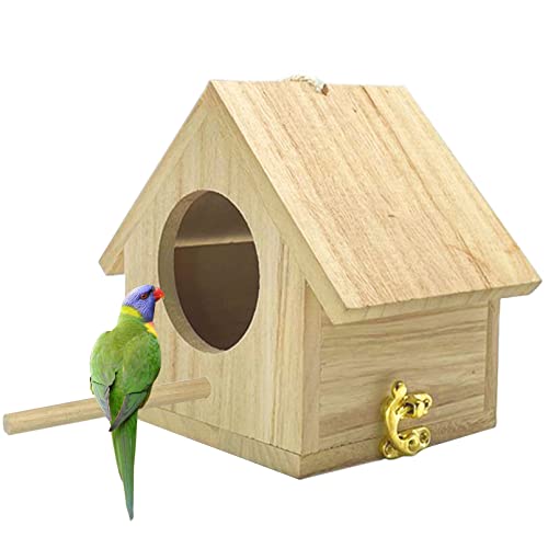 Wooden Hanging Birdhouse for Garden Patio Decor