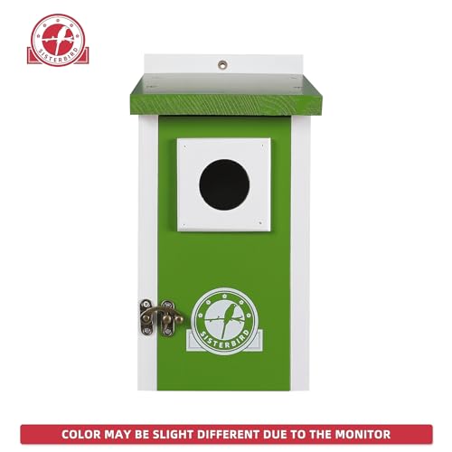 SISTERBIRD Cedar Bird House Outdoor in Lime Green