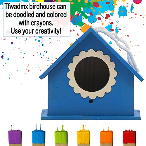 Wooden Hanging Birdhouse for Garden Patio Decor