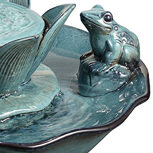 Modern Outdoor Frog Lotus Water Fountain for Garden Relaxation