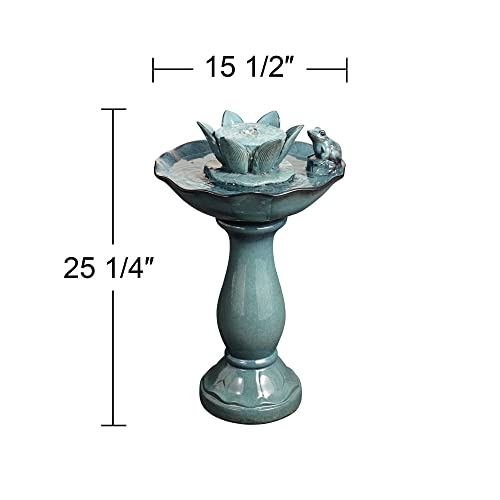 Modern Outdoor Frog Lotus Water Fountain for Garden Relaxation
