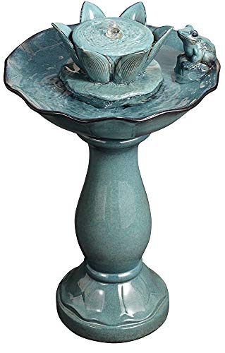 Modern Outdoor Frog Lotus Water Fountain for Garden Relaxation