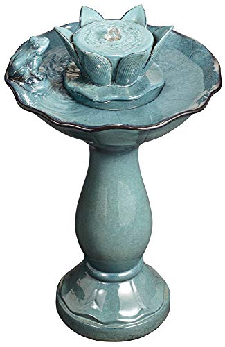 Modern Outdoor Frog Lotus Water Fountain for Garden Relaxation