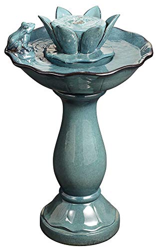 Modern Outdoor Frog Lotus Water Fountain for Garden Relaxation