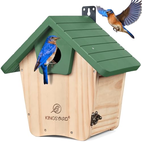 Kingsyard Wooden Bluebird Nesting Box for Outdoor Birdwatching