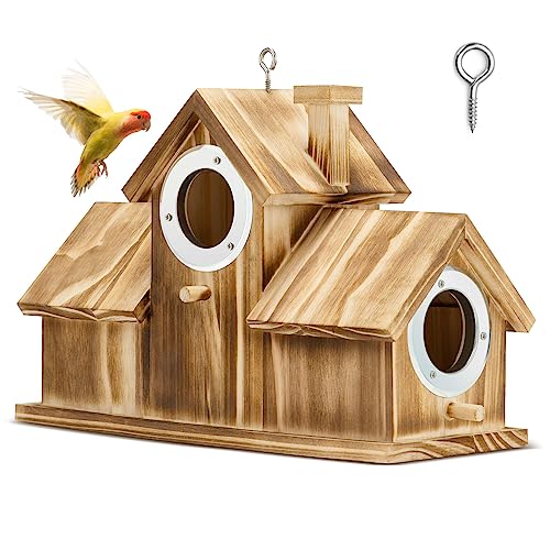 Handmade Wooden Birdhouse for Outdoor Garden Decor