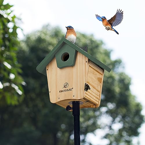 Kingsyard Wooden Bluebird Nesting Box for Outdoor Birdwatching