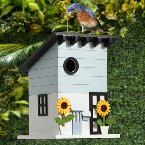 Beautiful Wooden Hanging Birdhouses for Outdoor Gardens