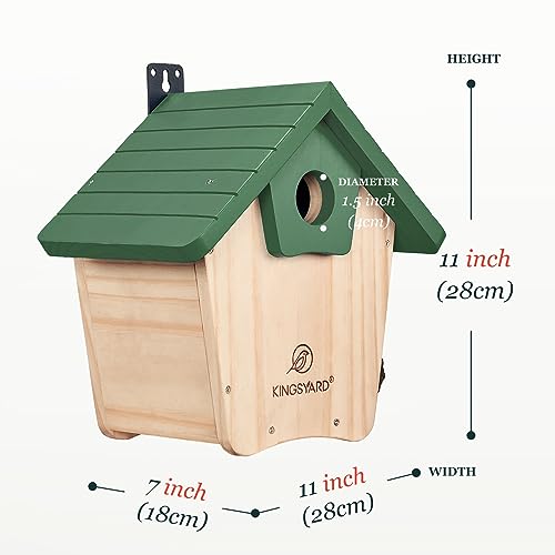 Kingsyard Wooden Bluebird Nesting Box for Outdoor Birdwatching
