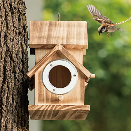 Handmade Wooden Birdhouse for Outdoor Garden Decor