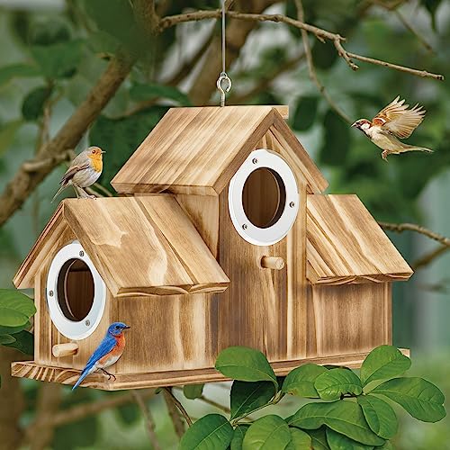 Handmade Wooden Birdhouse for Outdoor Garden Decor