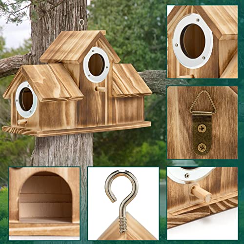 Handmade Wooden Birdhouse for Outdoor Garden Decor