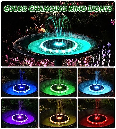 Solar Fountain Panel with 4000 mAH Battery & 8 Nozzles