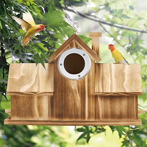 Handmade Wooden Birdhouse for Outdoor Garden Decor