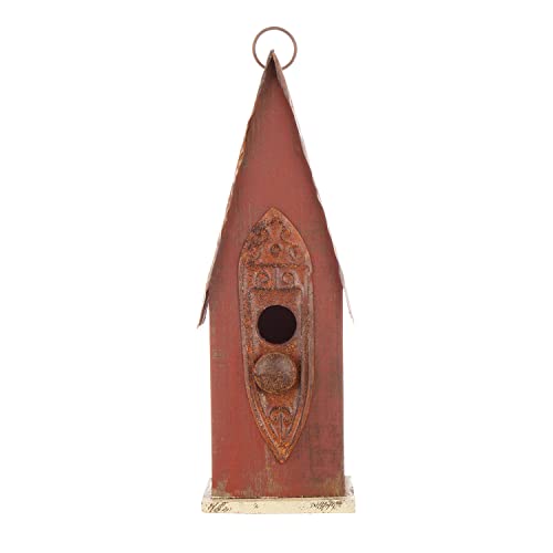 Hand-Painted Hanging Wood Bird House for Indoor & Outdoor