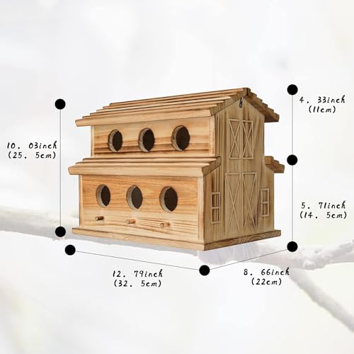 Outdoor 6-Hole Bird House - Perfect for Families