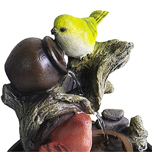 Tabletop Electric Water Fountain w/LED - Indoor Zen Decor