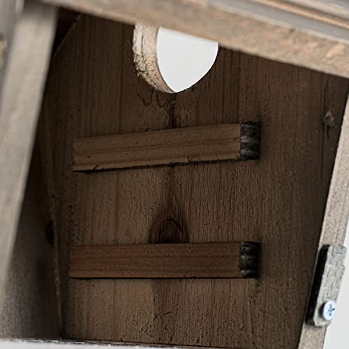 Black Wooden House with Pole for Outside Birds