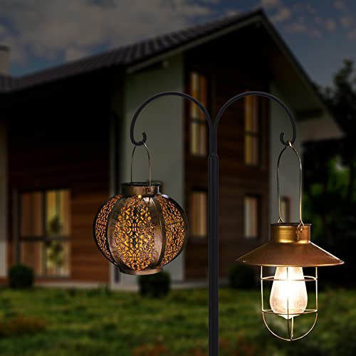 Double Shepherd's Hook Bird Feeder Stand Set (78")