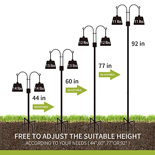 XDW-GIFTS Double Shepherds Hooks for Hanging Outdoor Decor