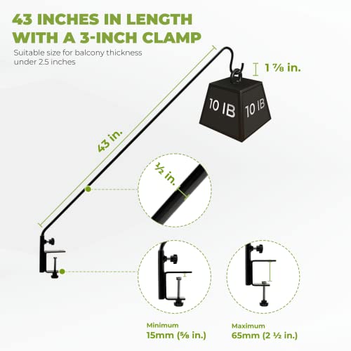 Idzo Deck Bird Feeder Hanger & Pole Hook