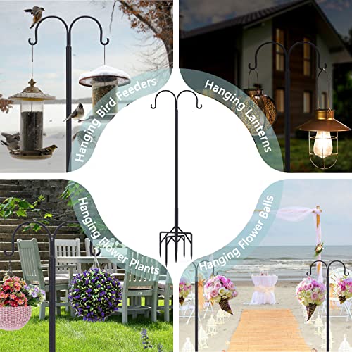 Adjustable Double Shepherds Hooks for Hanging Bird Feeders