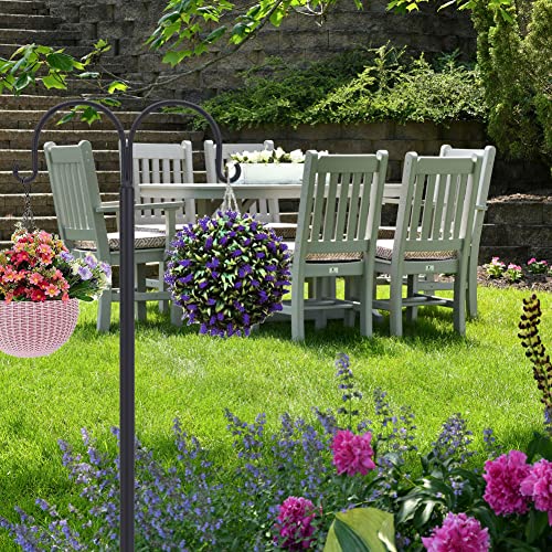 Adjustable Double Shepherds Hooks for Hanging Bird Feeders