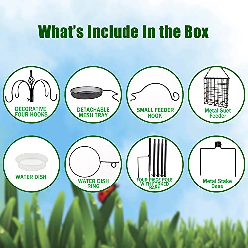 Yosager Deluxe Bird Feeding Station Kit with Multi-Feeder