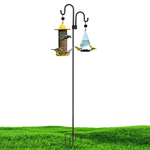 Double Shepherds Hook for Outdoor Bird Feeders & Plants