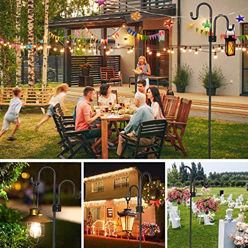 Double Shepherds Hook for Outdoor Bird Feeders & Plants