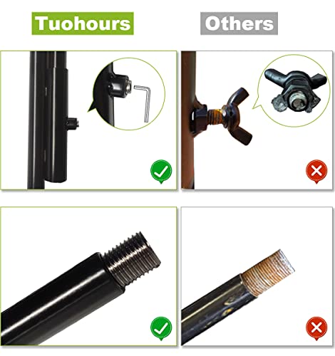 Adjustable Double Shepherd Hook Stand for Outdoor Birdfeeder