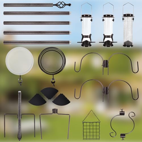 YINGYM Bird Feeding Station with Multi-Feeder Kit