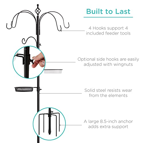 6-Hook Bird Feeding Station with Multi-Feeder Kit Stand